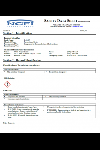 NCFI Terrathane B-24-3F Safety Data Sheet (SDS)