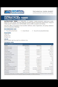 General Coatings Ultra Flex 1000 Technical Data Sheet (TDS)