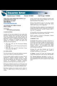 Accufoam AF1 Evaluation Report-ER-842