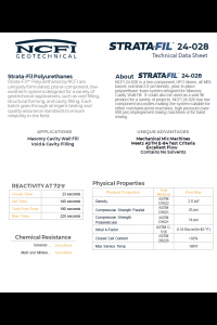 NCFI Strata-Fill 24-028 Technical Data Sheet (TDS)