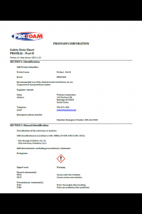 Profoam ProSeal B Side Safety Data Sheet (SDS)