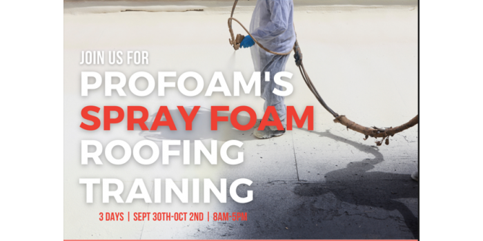 Profoam 3 Day Roofing Training Class-Rutledge, GA-$900 per person