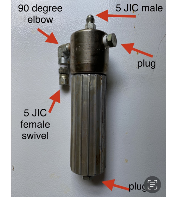 Inline Fluid Filter Assembly A Side