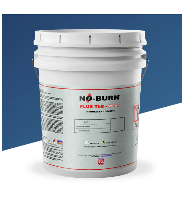 No-Burn Intumescent Coating Plus ThB, 5 gallons, White