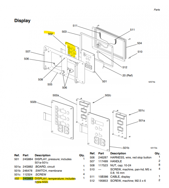 Graco Display-Temperature