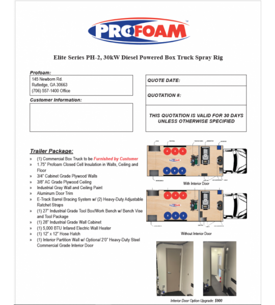 Elite Series PH-2 30kw Diesel Powered Box Truck Spray Rig