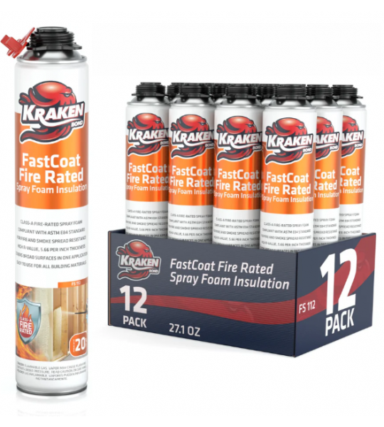 Kraken Bond FastCoat Spray Foam Insulation-12 per Case