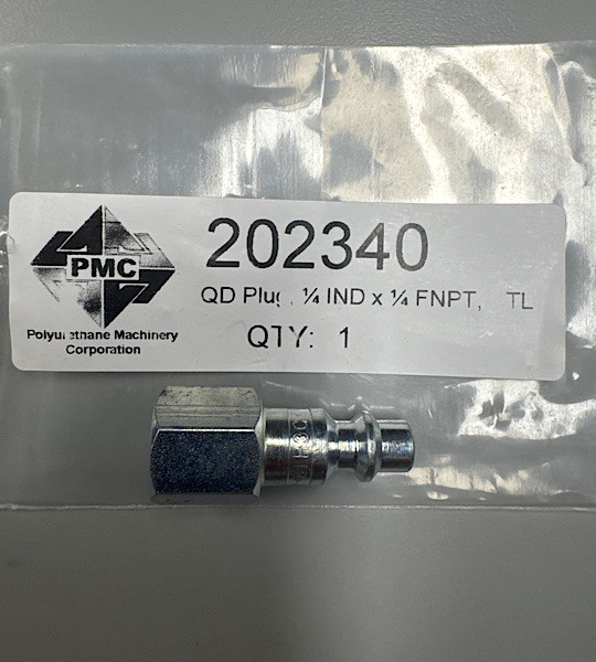 PMC QD Plug, 1/4 IND X 1/4 FNPT, STL