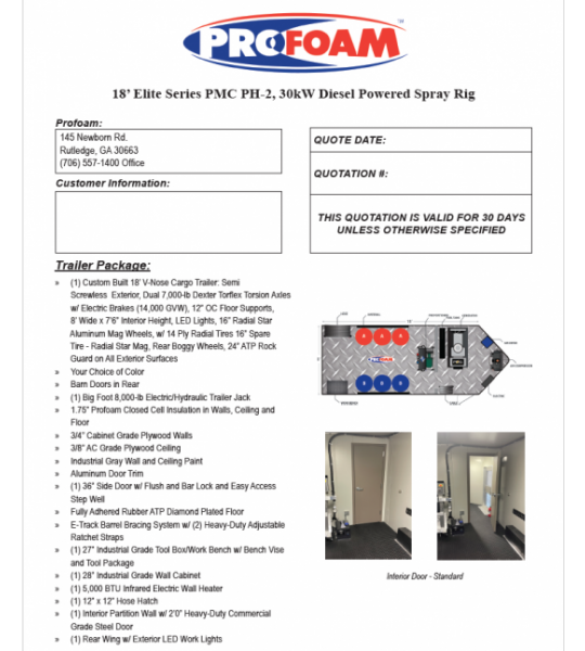 18’ Elite Series PMC PH-2 30kW Diesel Powered Spray Rig