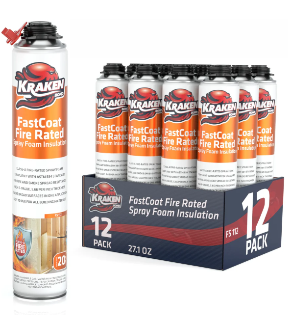 Kraken Bond FastCoat Spray Foam Insulation-12 per Case