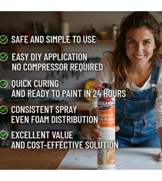 Kraken Bond FastCoat Spray Foam Insulation-12 per Case