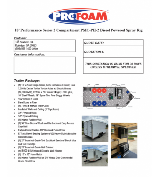 18' Performance Series 2-Compartment PMC PH-2 Diesel Powered Spray Rig