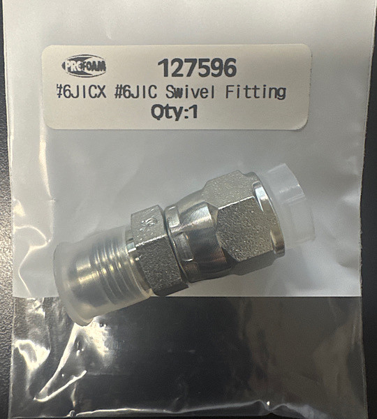 Graco Fusion FX Fitting, Swivel, JIC#6, MXF