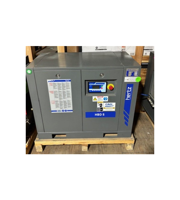 Used Hertz HBD 5 Air Compressor, 230 Volt, 7.5 hp-SN: VD019037
