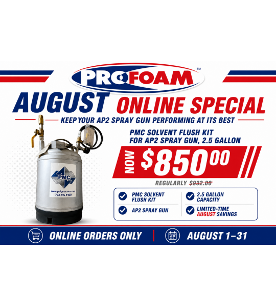 PMC Solvent Flush Kit for AP2 Spray Gun, 2.5 gallon