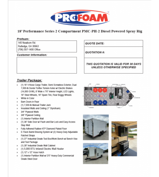 18' Performance Series 2-Compartment PMC PH-2 Diesel Powered Spray Rig